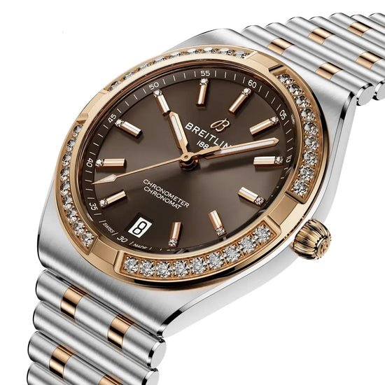 Breitling Replica Watch Chronomat Automatic 36, Stainless Steel, 18k Red Gold and Diamonds, U10320591Q1U1
