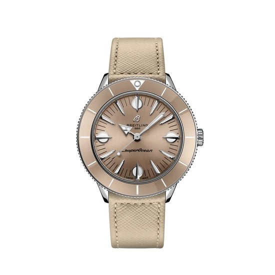 Breitling Replica Watch Superocean Heritage ’57 Pastel Paradise Stainless Steel 38 mm A10340A41A1X1