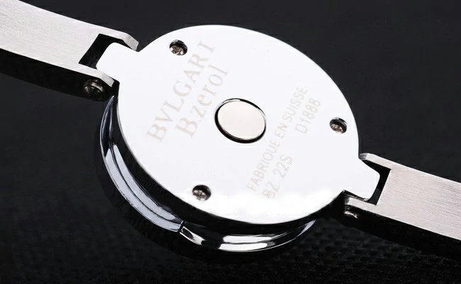 Bvlgari B.ZERO1 Black And Pink Heart Diamond Dial Stainless Steel Bracelet new2671