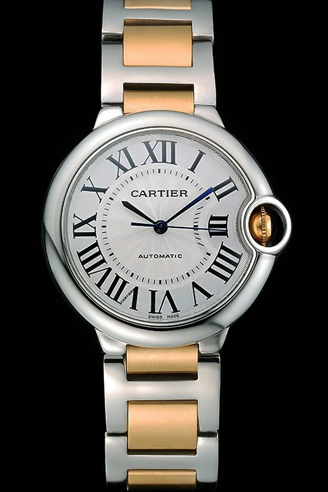 Cartier Ballon Bleu 36mm Silver Dial Stainless Steel Case Two Tone Gold Bracelet new120848