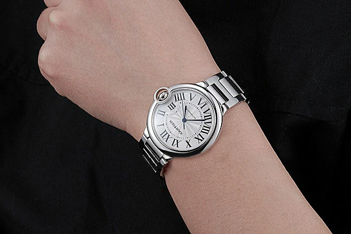 Cartier Ballon Bleu Silver Dial Stainless Steel Bracelet new118463