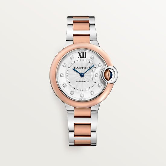 Cartier Replica Watch Ballon Bleu de Cartier Replica Watch, Stainless Steel and 18k Rose Gold, 33mm, W3BB0021