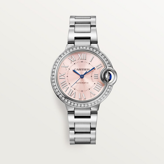 Cartier Replica Watch Ballon Bleu de Cartier Replica Watch, Stainless Steel and Diamonds, 33mm, W4BB0037