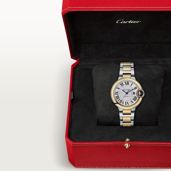 Cartier Replica Watch Ballon Bleu, Stainless Steel and 18k Yellow Gold, 33mm, Ladies, W2BB0037