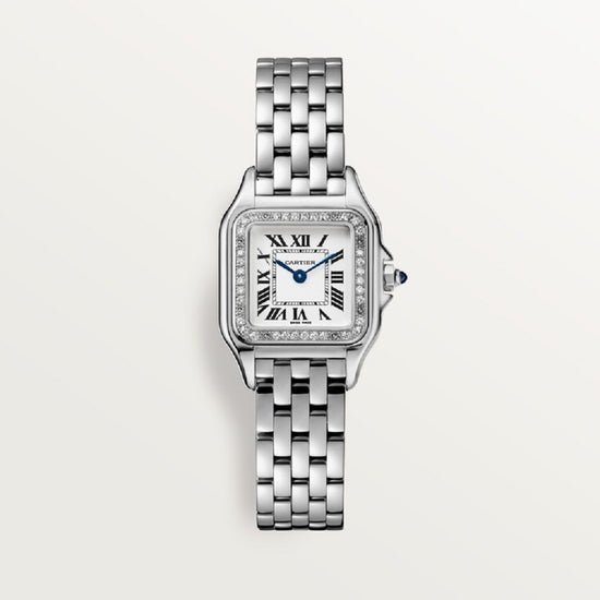Cartier Replica Watch Panthère de Cartier Replica Watch Small, Stainless Steel and Diamonds, 23mm x 30mm, W4PN0007