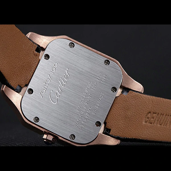 Cartier Santos 100 Polished Rose Gold Bezel new59835