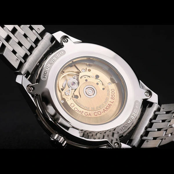 Omega DeVille Stainless Steel Bezel Roman Numbers Black Dial new58978