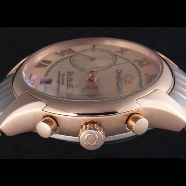 Omega DeVille Two Tone Links Gold Dial new59655