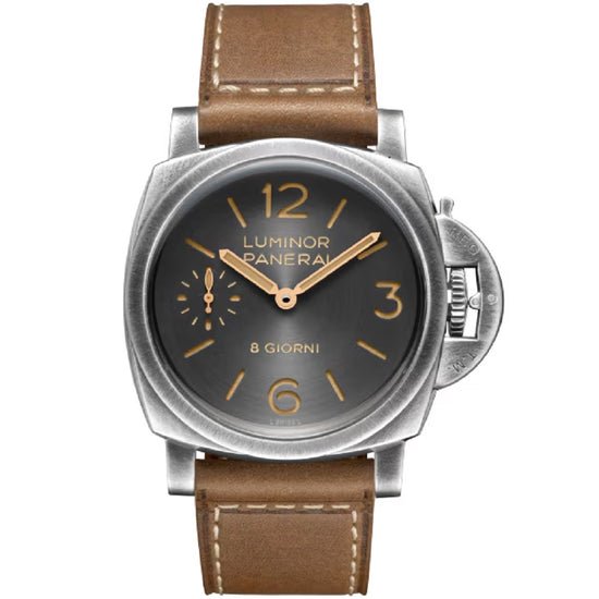 Panerai Replica Watch Luminor 8 Giorni, 44mm, Brunito Stainless Steel, PAM01733