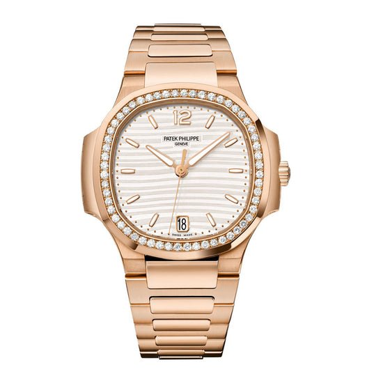 Patek Philippe Replica Watch Nautilus Ladies Automatic Watch, 18k Rose Gold and Diamonds, 35,2mm, 7118/1200R-001