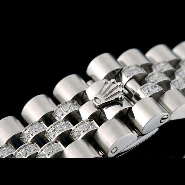 Rolex DayDate Diamond Plated Stainless Steel Bracelet Diamond Plated Dial new58931