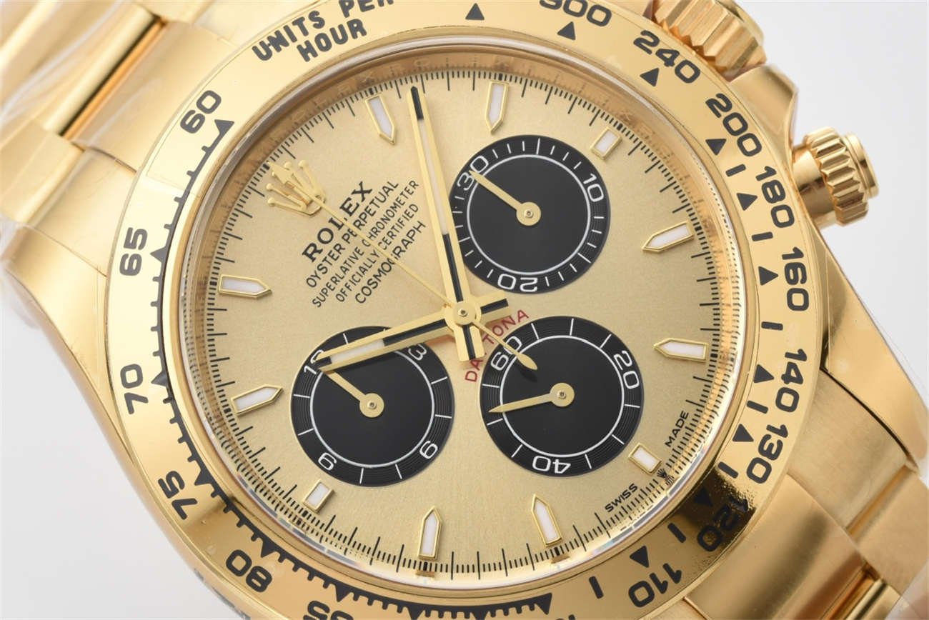 Rolex Daytona 126508 Replica – 18K Yellow Gold Black Dial