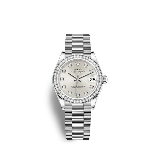 Rolex Replica Watch Datejust 31, 18kt White Gold, 278289RBR-0021