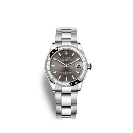 Rolex Replica Watch Datejust 31, Oystersteel, 18kt White Gold and diamonds, 278344RBR-0017