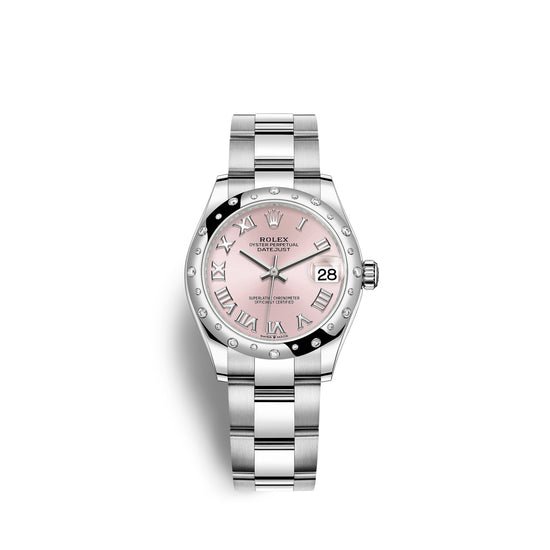 Rolex Replica Watch Datejust 31, Oystersteel, 18kt White Gold and diamonds, 278344RBR-0021