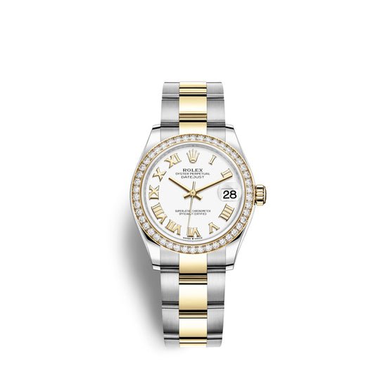 Rolex Replica Watch Datejust 31, Oystersteel, 18kt Yellow Gold and diamonds, 278383RBR-0001