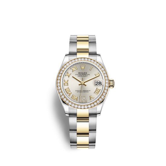 Rolex Replica Watch Datejust 31, Oystersteel, 18kt Yellow Gold and diamonds, 278383RBR-0003