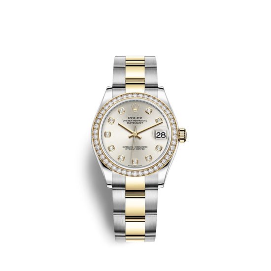 Rolex Replica Watch Datejust 31, Oystersteel, 18kt Yellow Gold and diamonds, 278383RBR-0019