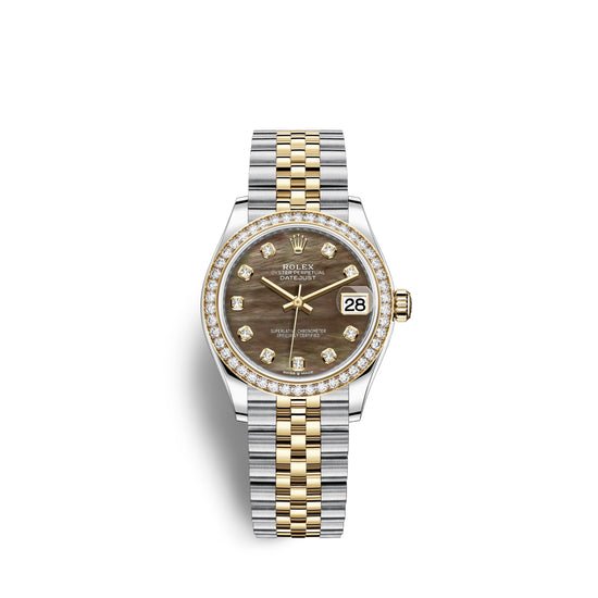 Rolex Replica Watch Datejust 31, Oystersteel, 18kt Yellow Gold and diamonds, 278383RBR-0024