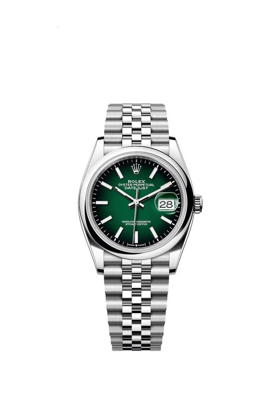 Rolex Replica Watch Datejust 36, Oystersteel, Green ombré dial, Domed Jubilee, 126200-0026