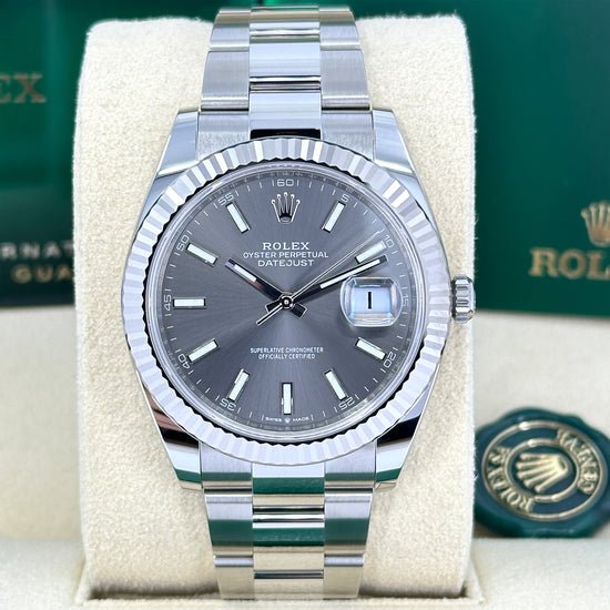 Rolex Replica Watch Datejust 41, Stainless Steel and 18k White Gold, 41mm, 126334-0013