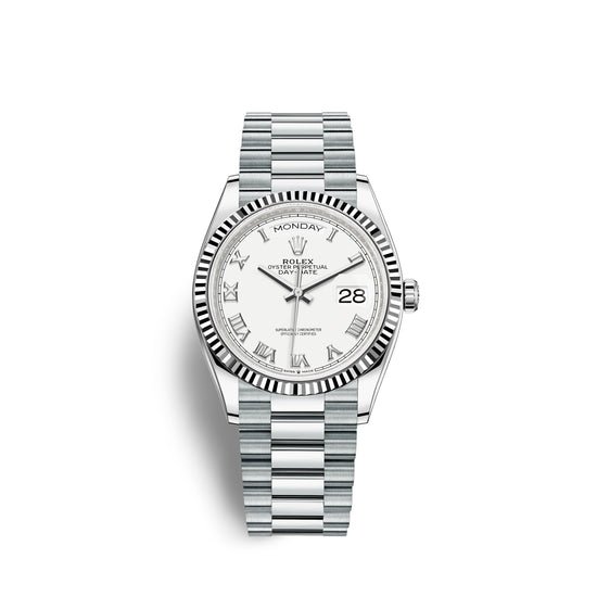 Rolex Replica Watch Day-Date, 36mm, Platinum, 128236-0007