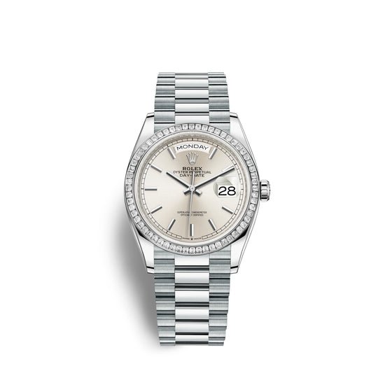 Rolex Replica Watch Day-Date, 36mm, Platinum and Diamonds, 128396tbr-0004