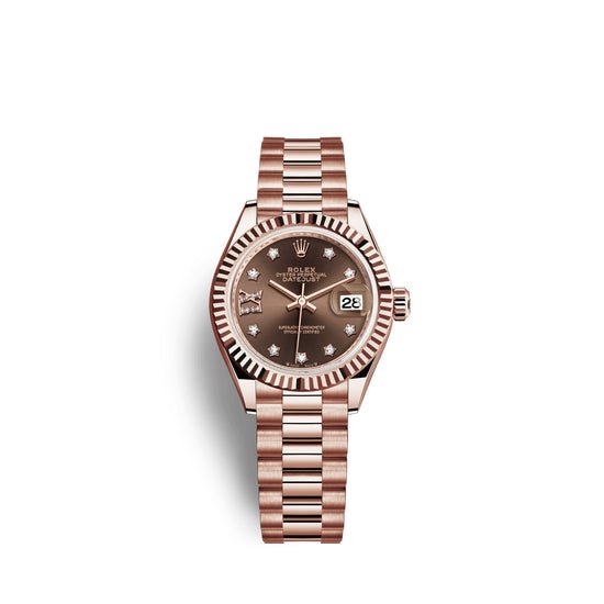 Rolex Replica Watch Lady-Datejust 28, 18k Everose Gold, 279175-0002