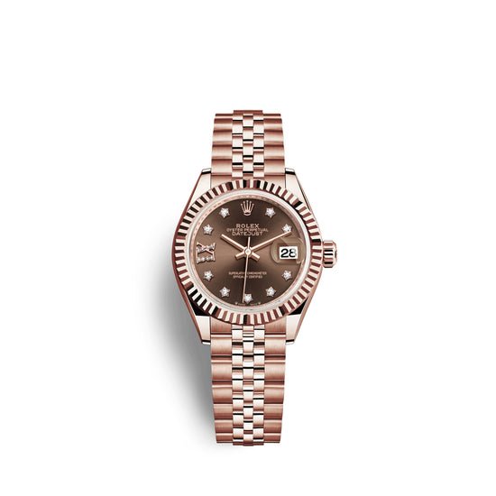 Rolex Replica Watch Lady-Datejust 28, 18k Everose Gold, 279175-0004