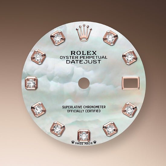 Rolex Replica Watch Lady-Datejust 28, 18k Everose Gold, 279175-0017