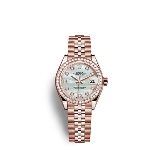 Rolex Replica Watch Lady-Datejust 28, 18kt Everose Gold and diamonds, 279135RBR-0019