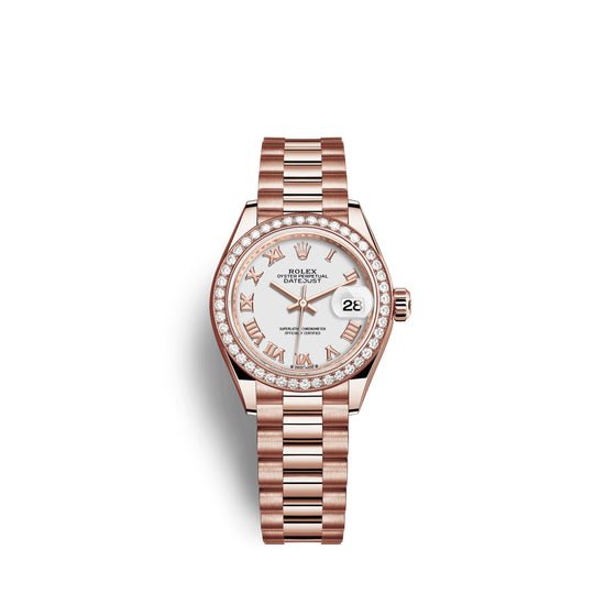 Rolex Replica Watch Lady-Datejust 28, 18kt Everose Gold and diamonds, 279135RBR-0023