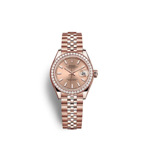 Rolex Replica Watch Lady-Datejust 28, 18kt Everose Gold and diamonds, 279135RBR-0026