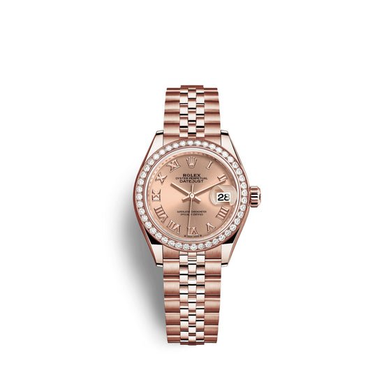Rolex Replica Watch Lady-Datejust 28, 18kt Everose Gold and diamonds, 279135RBR-0028