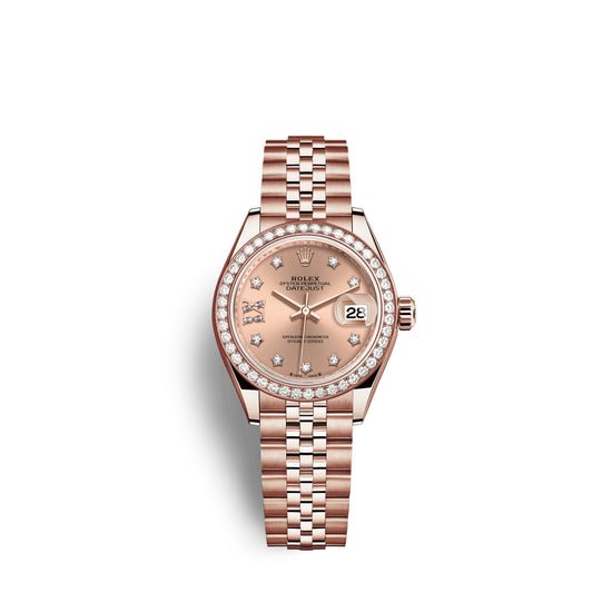 Rolex Replica Watch Lady-Datejust 28, 18kt Everose Gold and diamonds, 279135RBR-0030