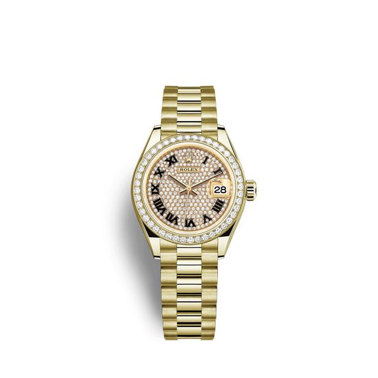 Rolex Replica Watch Lady-Datejust 28, 18kt Yellow Gold and diamonds, 279138RBR-0029
