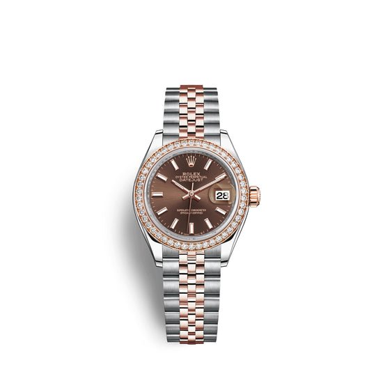 Rolex Replica Watch Lady-Datejust 28, Oystersteel and 18k Everose Gold, 279381RBR-0017