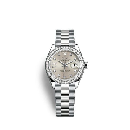 Rolex Replica Watch Lady-Datejust 28mm, 18k White Gold, 279139rbr-0003