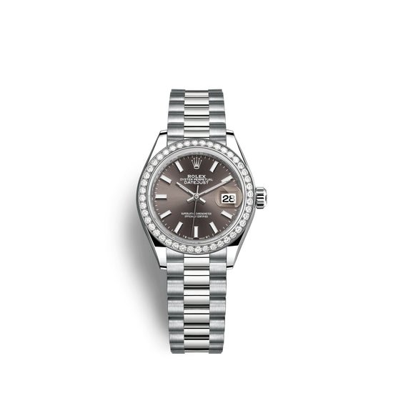 Rolex Replica Watch Lady-Datejust 28mm, 18k White Gold, 279139rbr-0009