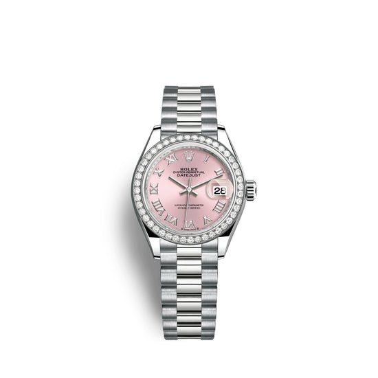 Rolex Replica Watch Lady-Datejust 28mm, 18k White Gold, 279139rbr-0012