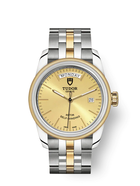 Tudor Replica Watch Glamour Date+Day, Stainless Steel and 18k Yellow Gold, 39mm, M56003-0005