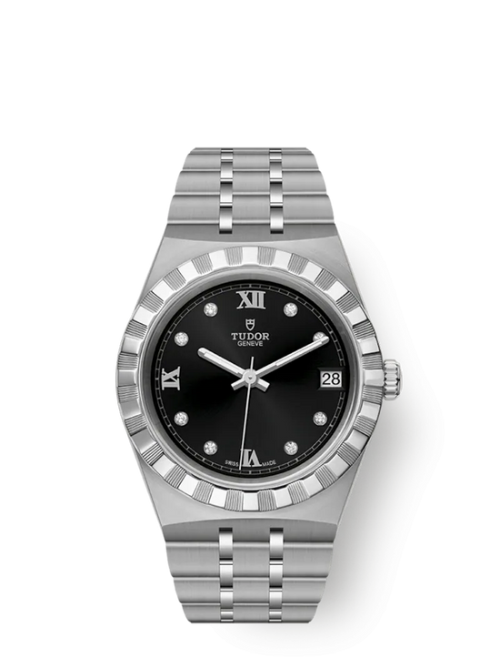Tudor Replica Watch Royal, Stainless Steel and Diamond-set, 34mm, M28400-0004