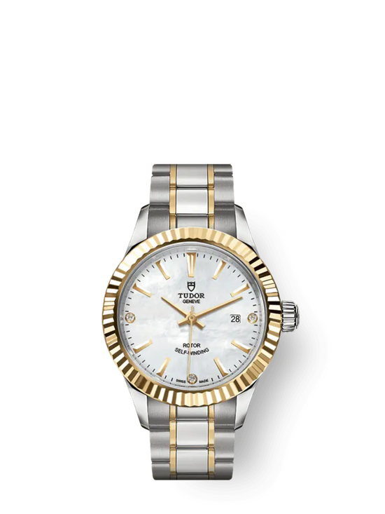 Tudor Replica Watch Style, Stainless Steel and Yellow Gold with Diamond-set, 28mm, M12113-0017
